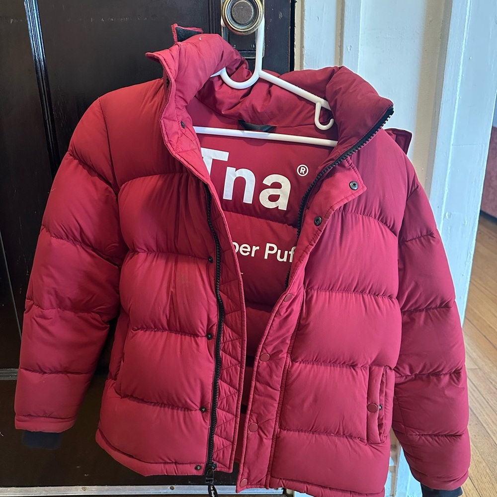 TNA Bold Red Super Puff Jacket